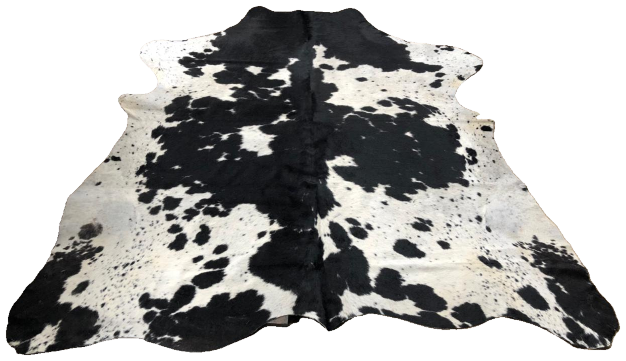 Black & White cowhide — exact hide No. 10
