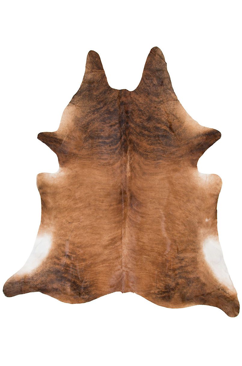 Dark brindle exotic cowhide on a white background